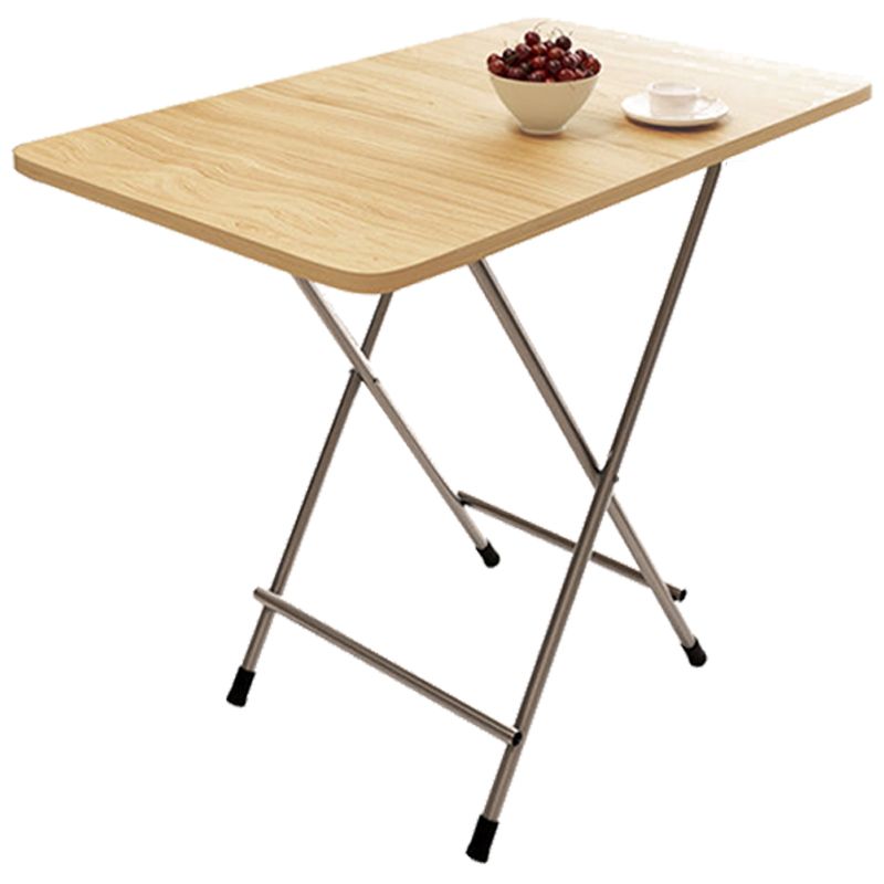 Wooden and Metal Table Mid-Century Modern Style Minimalist Home Dining Table