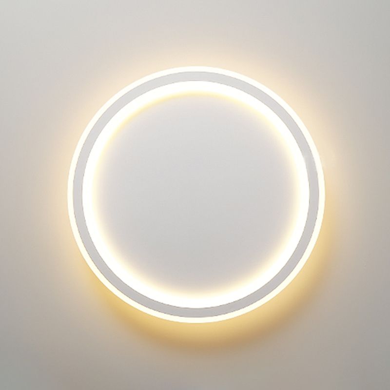 Rotonda Forma Soffitto Fissaggio Moderno Stile Metallo 1 Luce Soffitto Montato Light in bianco