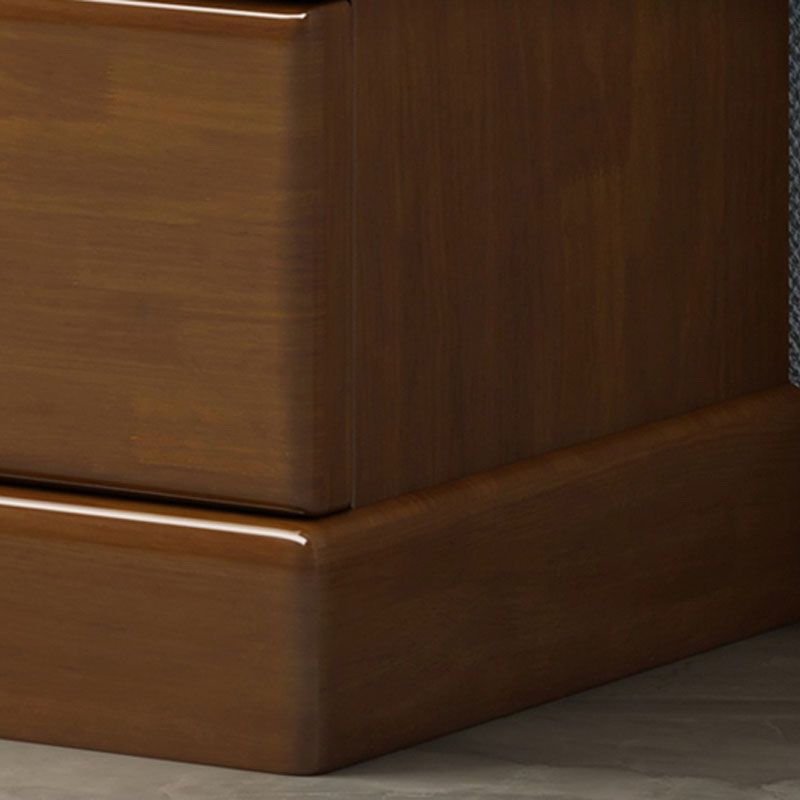 Solid Wood 1/2 - Door Accent Cabinet Mid Century 15.7" D Storage Cabinet with Drawers