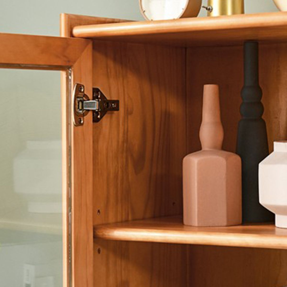 Stain Resistant Storage Cabinet Glass Paned Standard Cabinet