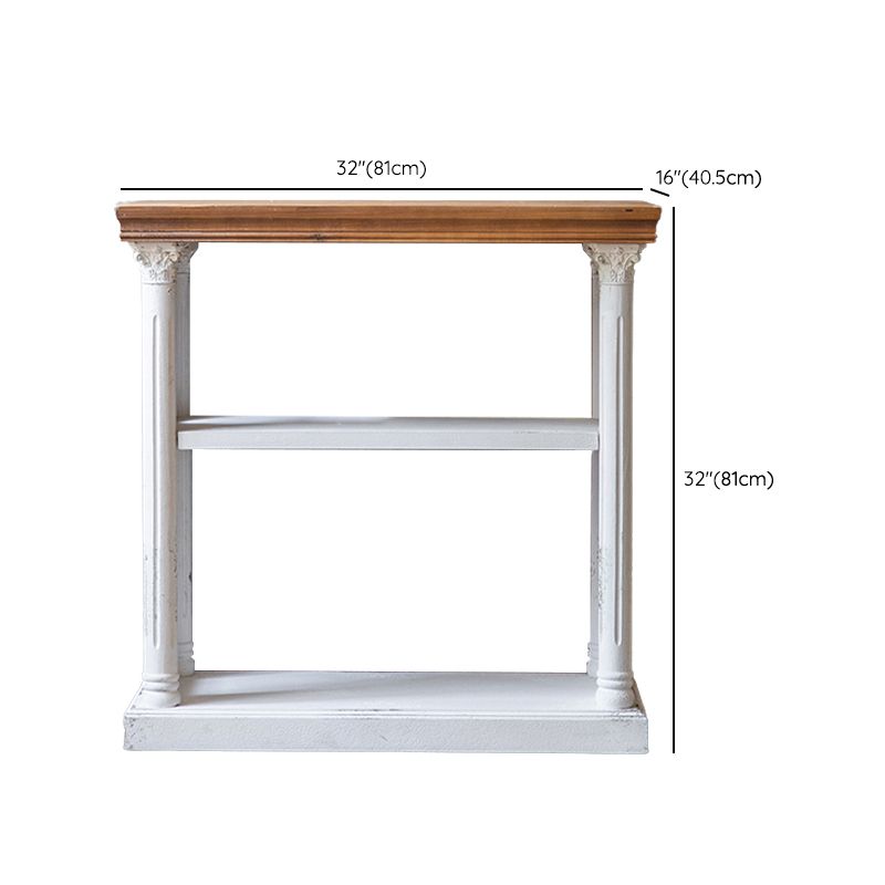 French Country Solid Wood Console Table Distressed Accent Table