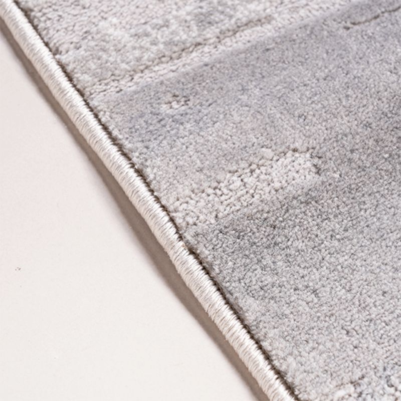 Grey Modern Area Carpet Tie-Dye Pattern Polyester Area Rug Easy Care Washable Rug for Living Room