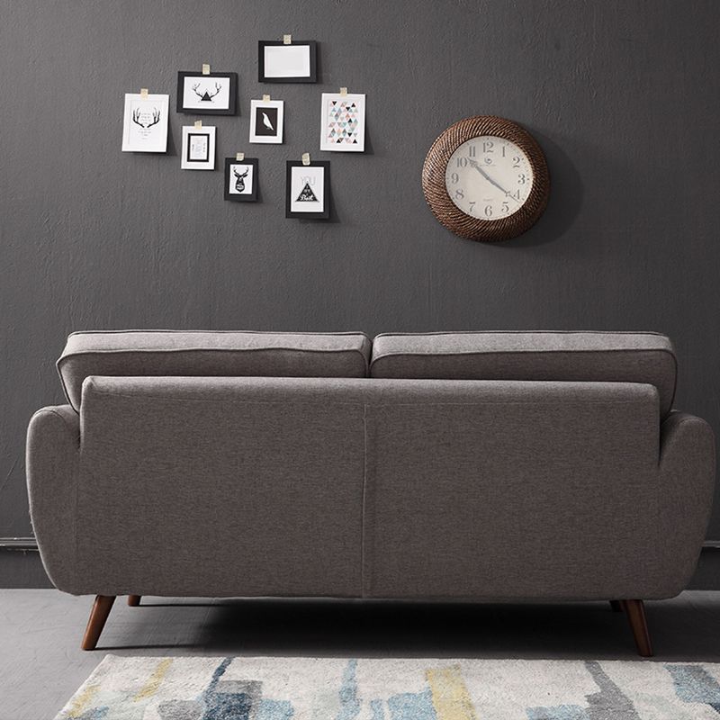 2/3 Seater Modernism Linen Standard Sofa Cushions Flared Arm Sofa