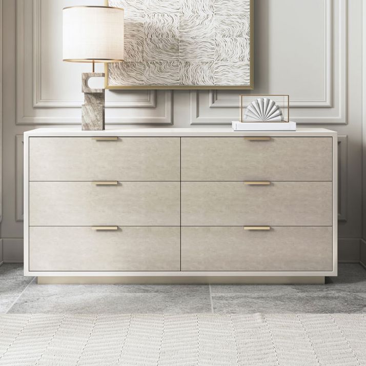 Modern Storage Chest Dresser Stone/Wooden Storage Chest with Drawers