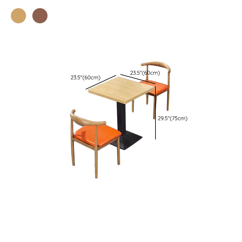 Manufactured Wood 3/5 Pcs Dinette Set with Matte Finish Dining Table and Chairs