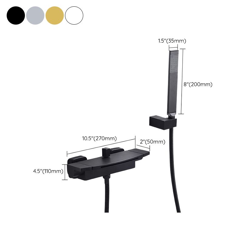 Tub Spout Bathroom Waterfall Wall Mounted Storage Shelf Bathroom Faucet