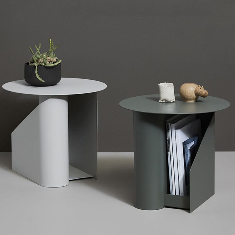 Glam Open Storage Accent Table Nightstand Antique Finish Bed Nightstand