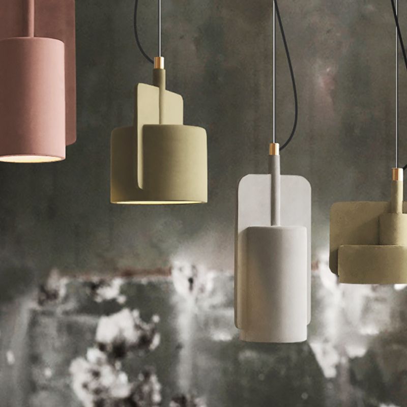 Lámpara colgante de cemento creativo Luz colgante de simplicidad moderna para sala de estar