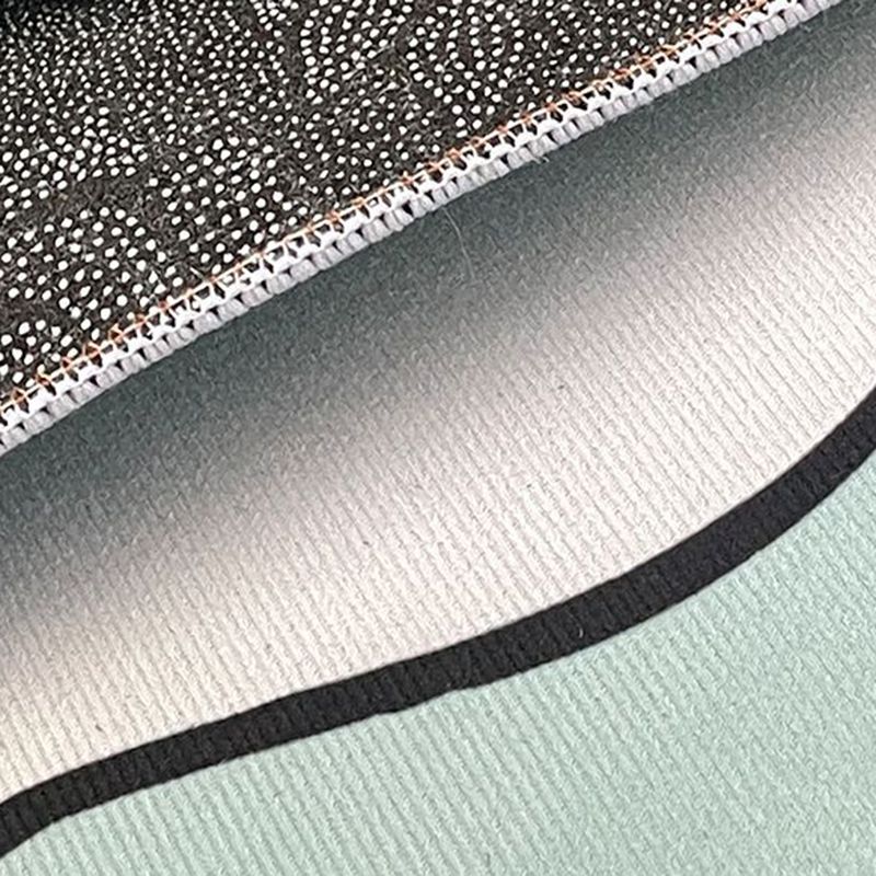 Orange Nordic Rug Polyester Color Block Rug Non-Slip Backing Rug for Living Room