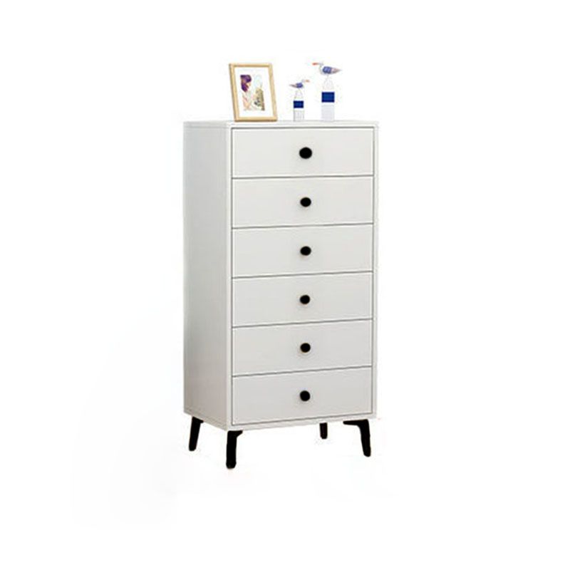 Bedroom Wood Storage Chest Contemporary Vertical Soft-Close Dresser with Drawers