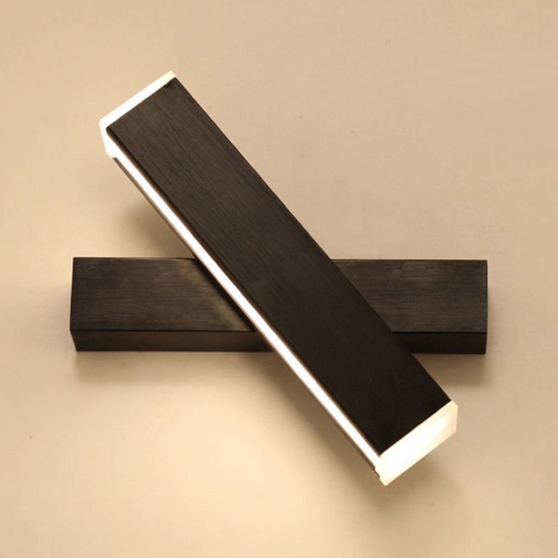 Minimalismo moderno Rectangle Sombra Media Medida de pared Metal 1 Luz de luz Luz de luz de luz