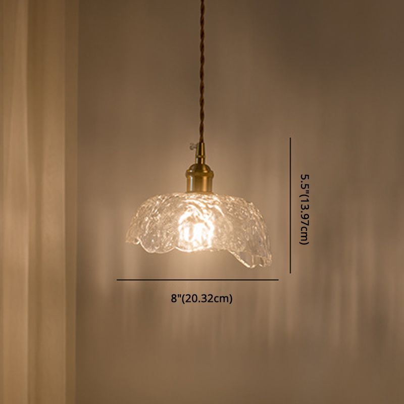 Retro Industrial Ceiling Pendant 1 Light Clear Glass Pendant Light for Kitchen