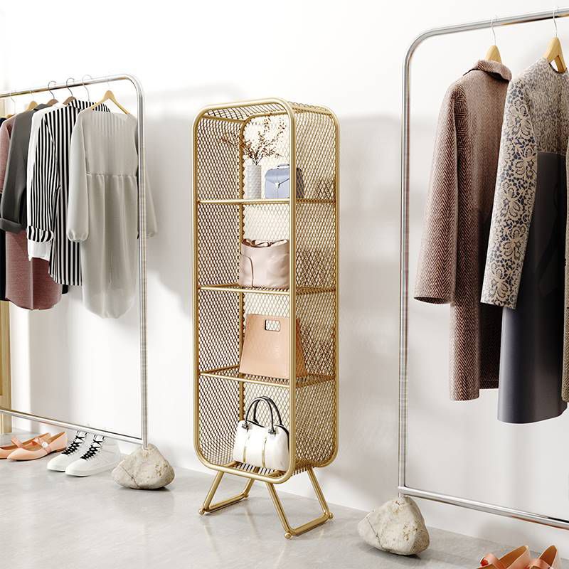 Contemporary Metal Bookshelf Standard Shelf Bookcase for Study Room