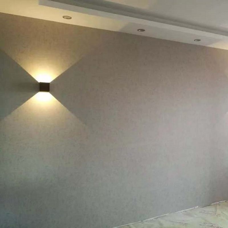 2-Lights Geometric Wall Lamp Fixtures Modern Style Black and White Aluminum Lighting