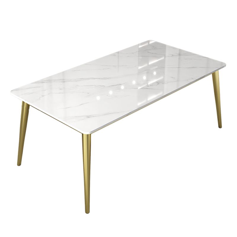 Glam 1/4/5/6/7 Pieces Dining Set Rectangle Stone Dining Table for Dining Room