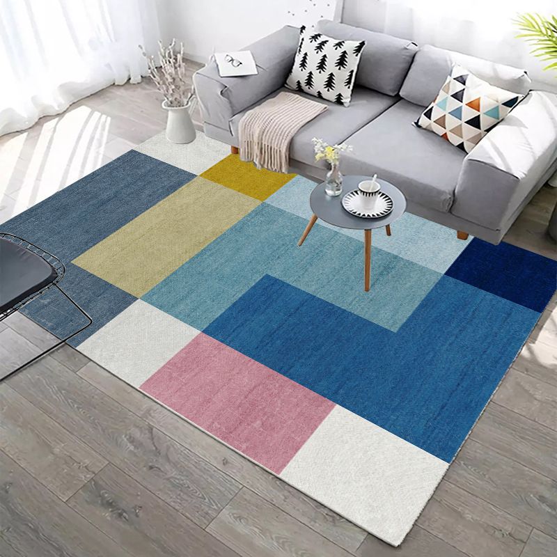 Modern Indoor Rug Graphic Carpet Anti-Slip Backing Rug for Living Room, Home Decoration