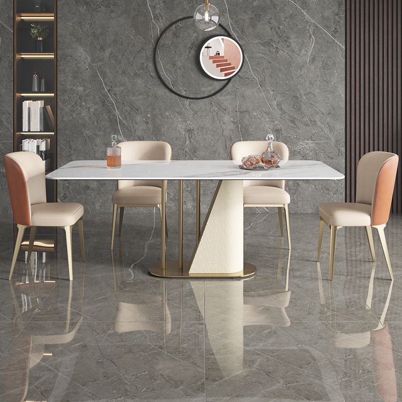 Designer Style Sintered Stone Dining Set Rectangle 1/3/4/5/7 Pieces Table with Chairs