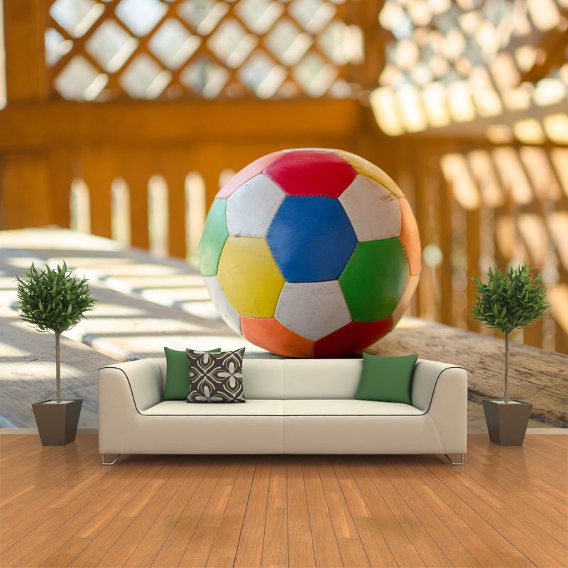 Football Hobby Moisture Resistant Wall Covering for Bedroom, Custom Size Available