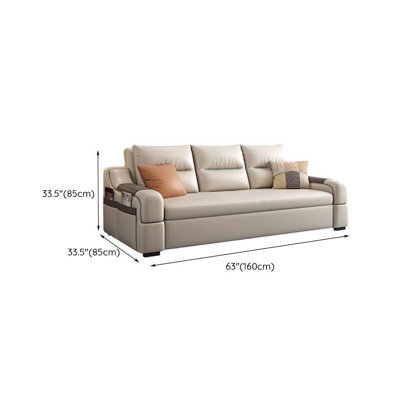 Contemporary Foldable Futon Sleeper White Futon Sleeper Sofa with Storage