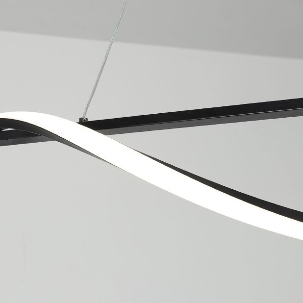 Modern Style Linear Shape Island Light Metal 1 Light Island Lighting Fixture