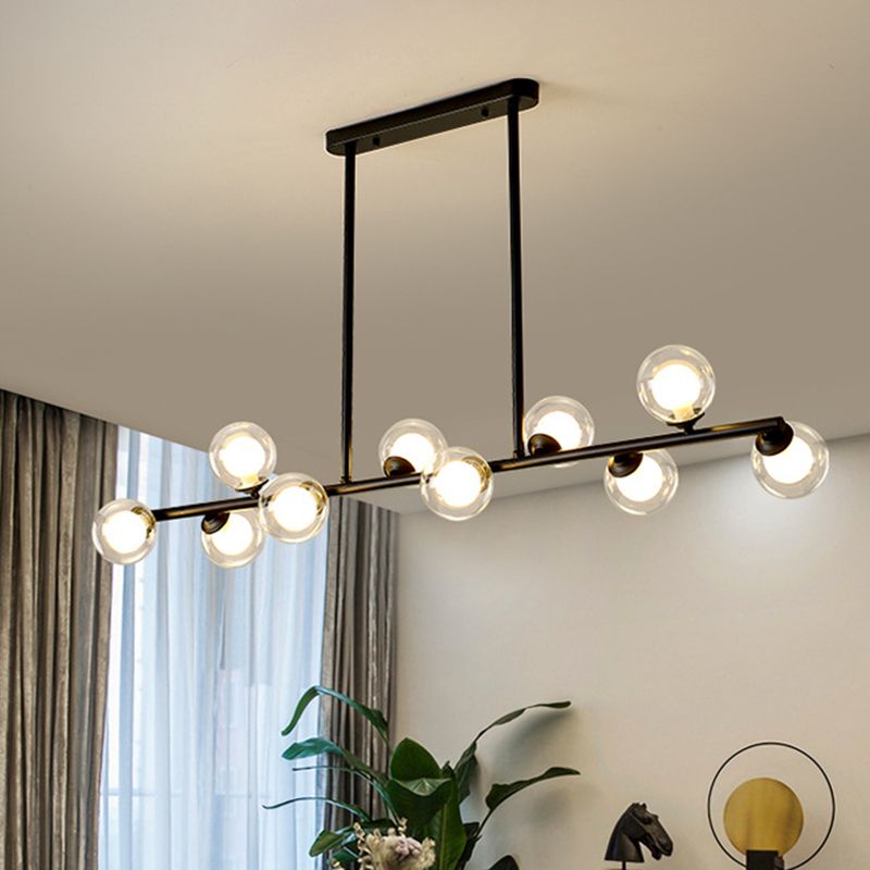 Orb Room Isola Lucile dell'isola Glass Lampella a base di isola in stile contemporaneo