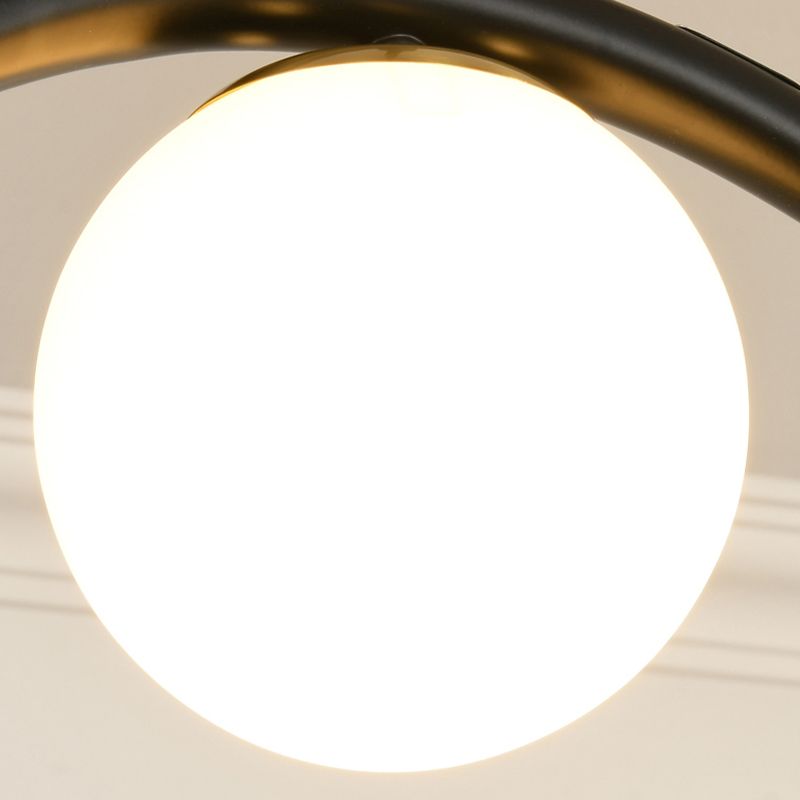 Industrial Black Kitchen Island Lighting Glass Shaded Ceiling Light for Home