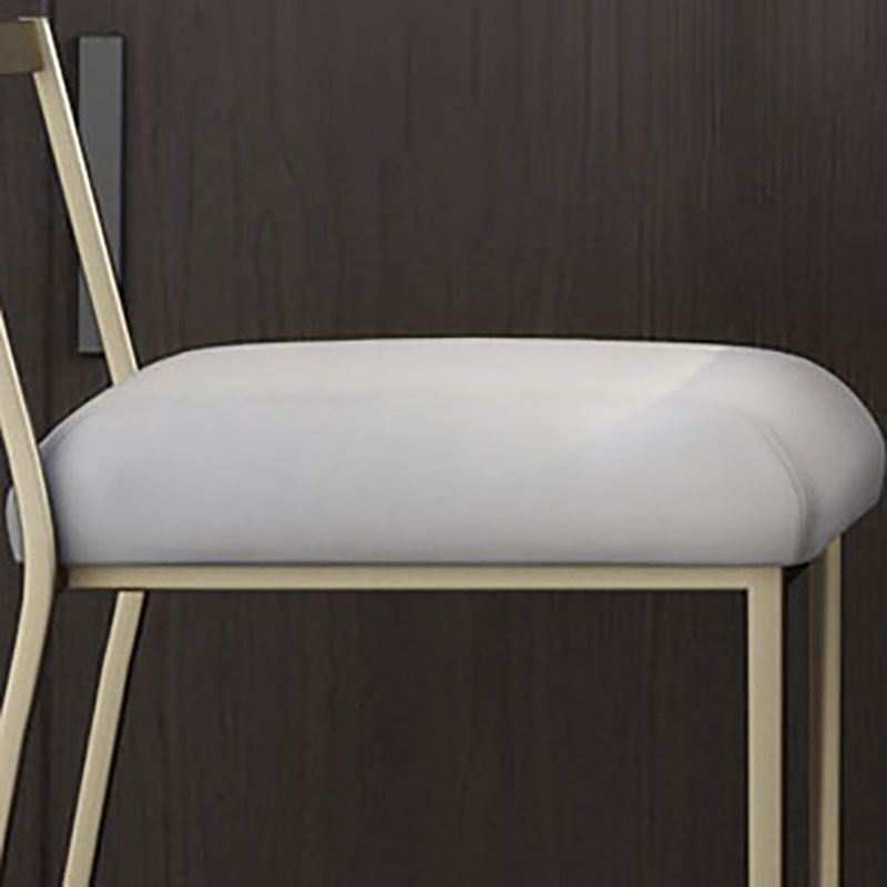 Glam Metal Dining Room Chair Armless Velvet Dining Side Chair for Restaurant Use