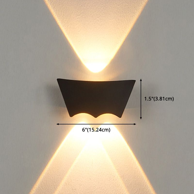 Modern Minimalist Style Up and Down LED Wall Sconce Metal Sconce Light Fixtures for Outside Wall