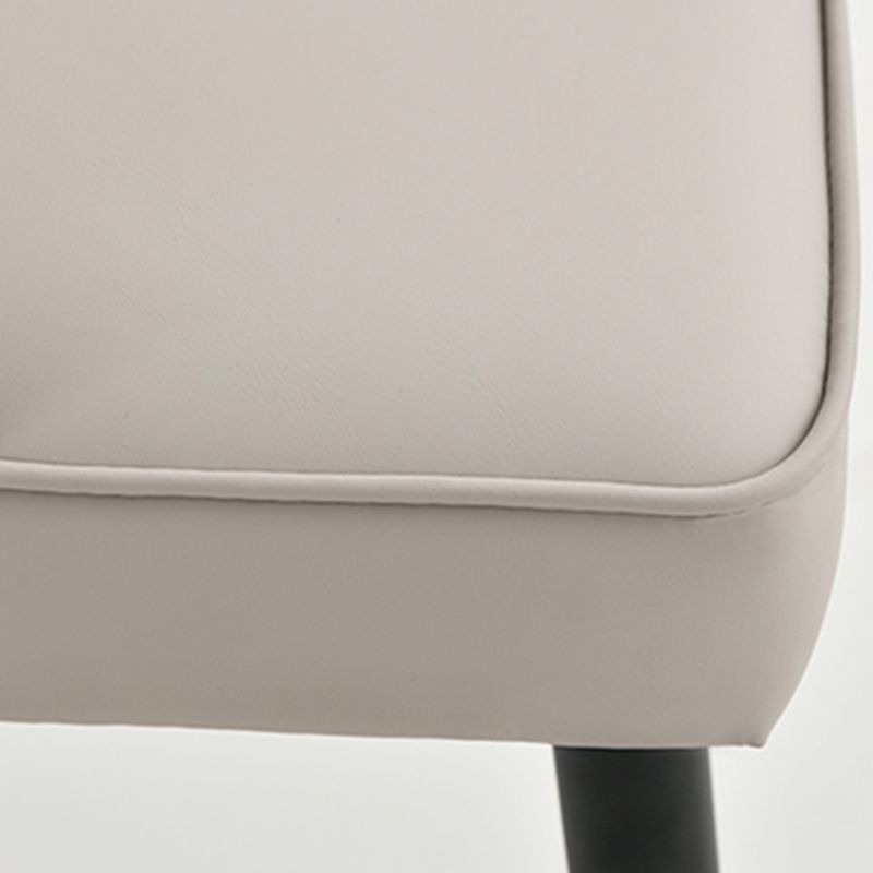 Metal de estilo nórdico que cena la tela tapizada silla sin brazos que cena la silla lateral