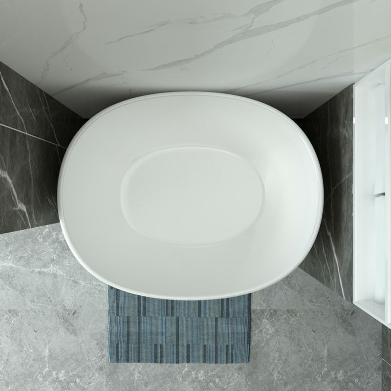 Modern Style Freestanding Bath Tub Acrylic Round Bathtub in White