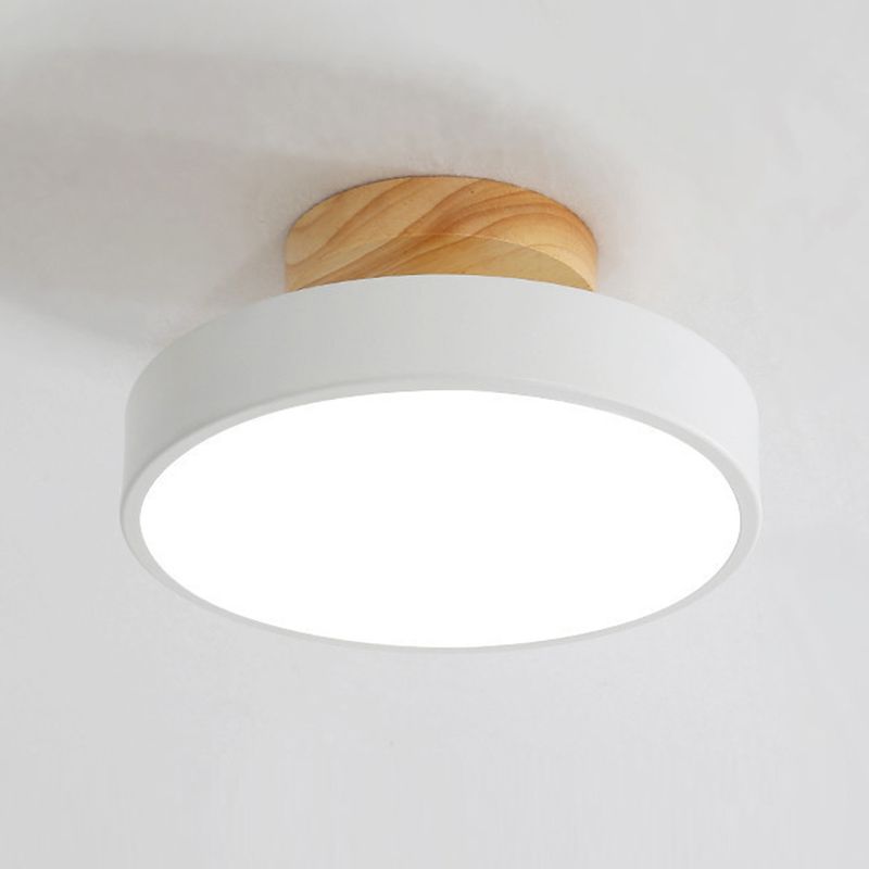 Macaron Style Ceiling Light LED Ceiling Mount Light with Acrylic Shade for Bedroom