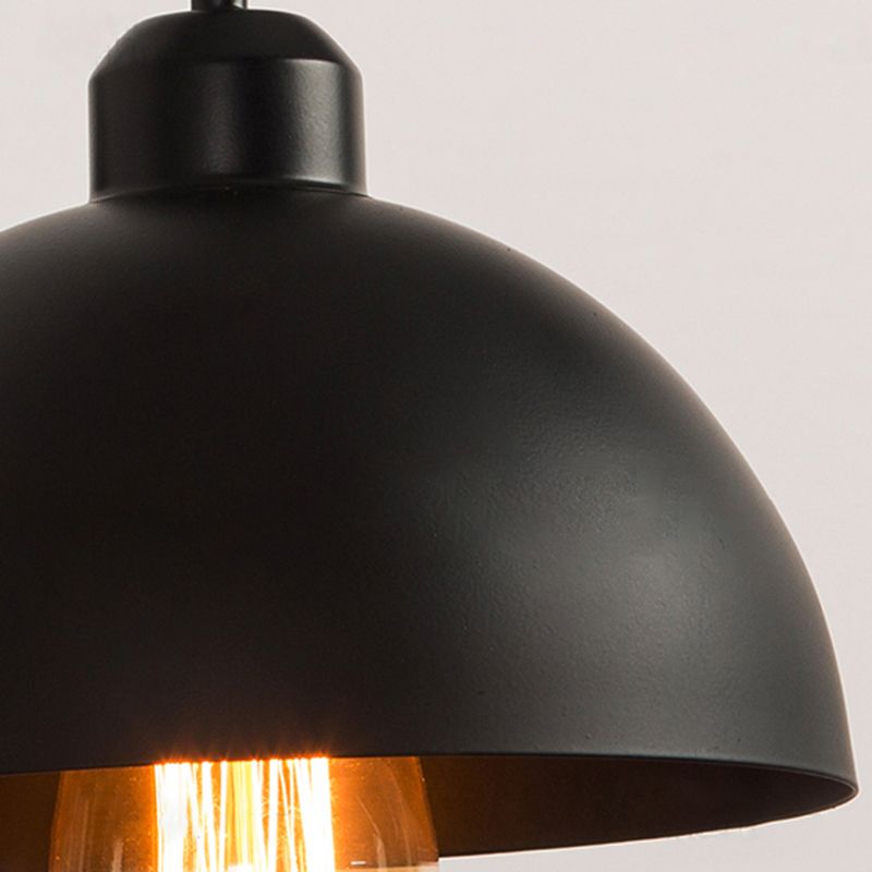 Schwarzer Dom Schattenbad Leuchte Industriemetall 1-Licht-Wandmontageleuchte
