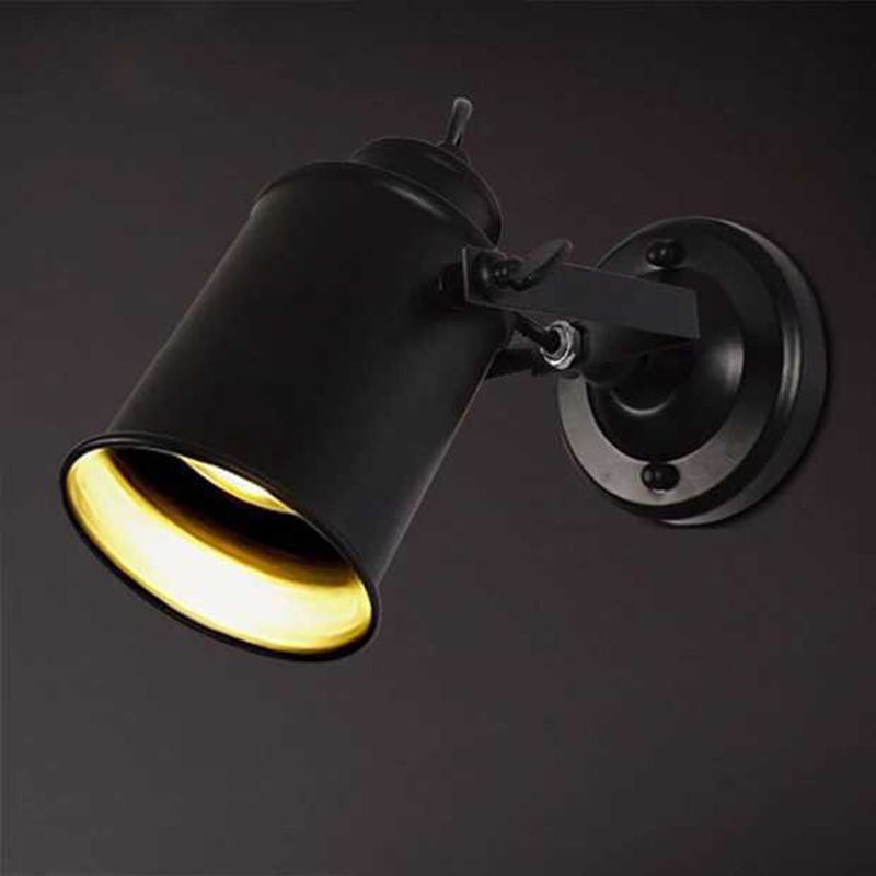 Industrial Style Iron Wall Mount Light Cylinder Shape Wall Lamp for Living Room