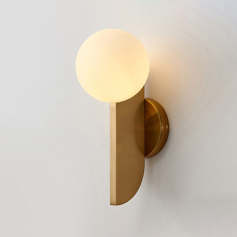 Ball Wall Sconce Lighting Modern Style Glass 1 Light Wall Mounted Light