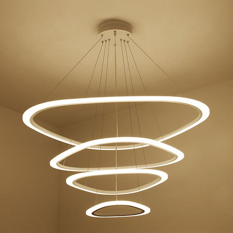 Niveles de múltiples luces arennas colgantes estilo moderno colgante de suspensión de metal luz colgante