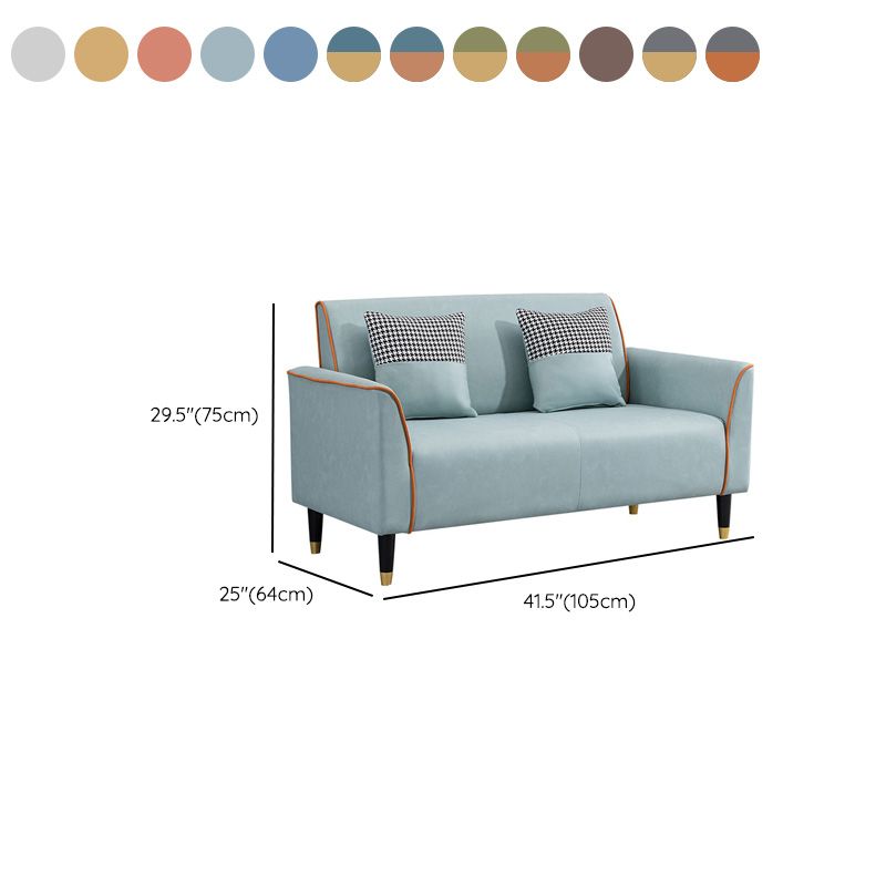 25.59" Wide Faux Leather Loveseat Square Arm Sofa for Living Room