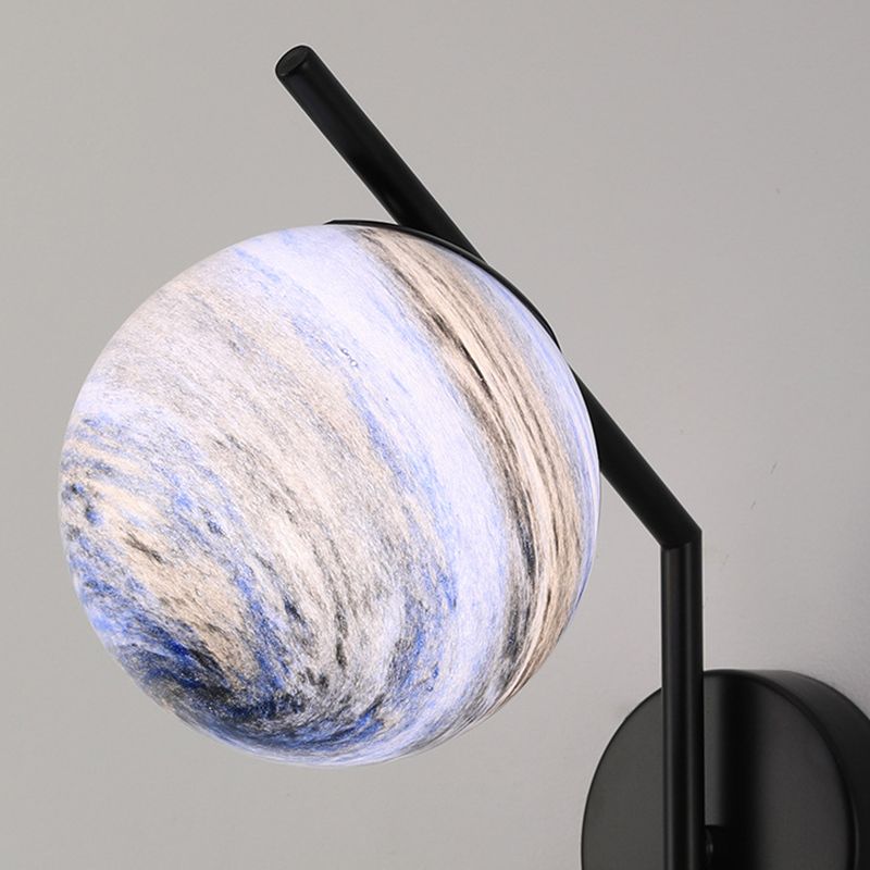 Modernist Wall Sconce Globe Glass Wall Light Fixture for Dining Room
