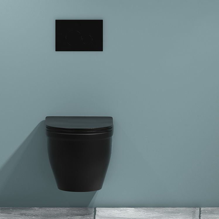 Contemporary Flush Toilet Wall Mount One-Piece Toilet Porcelain Toilet Bowl