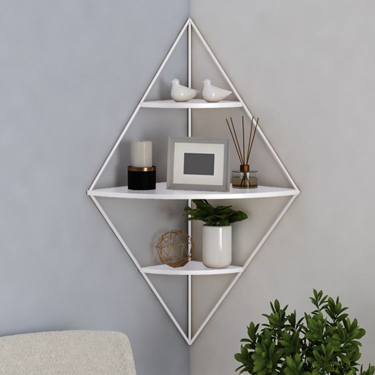 Iron Frame Wall Mounted Bookshelf Industrial Vertical Manufactured Wood Shelf Bookshelf