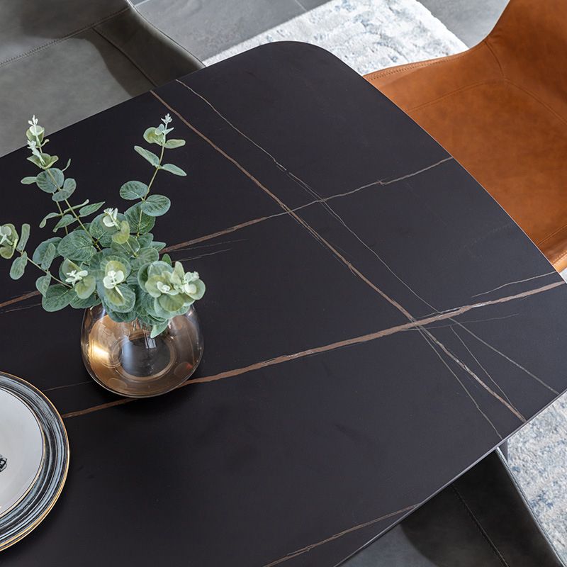 Minimalist 1/2/5/7 Pieces Dining Table Sets Sintered Stone Dining Table Set with Chair