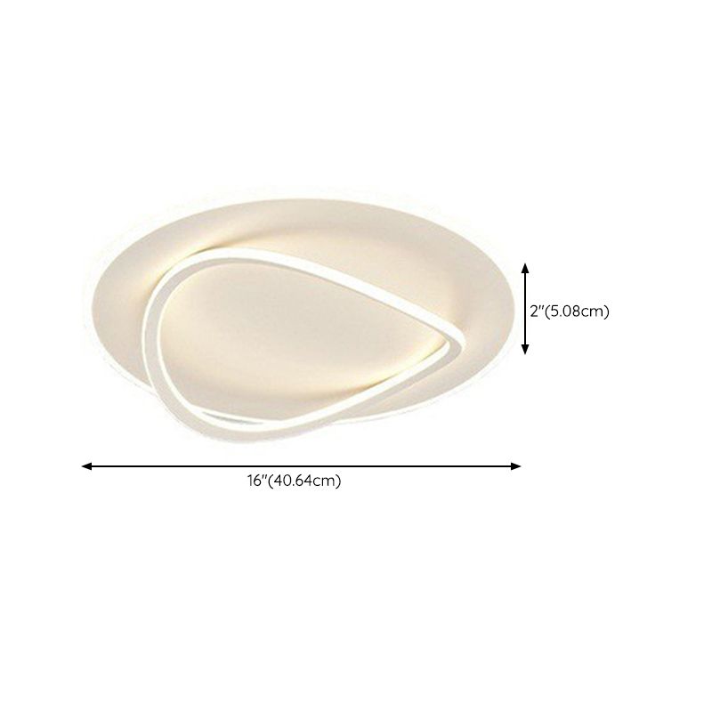 Contemporary Flush Mount Lighting LED White Ceiling Light for Bathroom