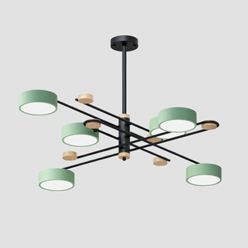 6-leichter Zylinder Anhänger Beleuchtungskörper moderne Metallhänge der Metallhänge des Stils