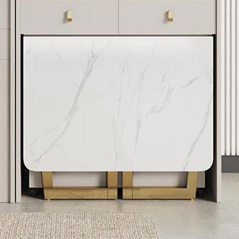 Folding Dining Table Set 1/3/5/7 Pcs Sintered Stone Dining Table with Armless Chairs