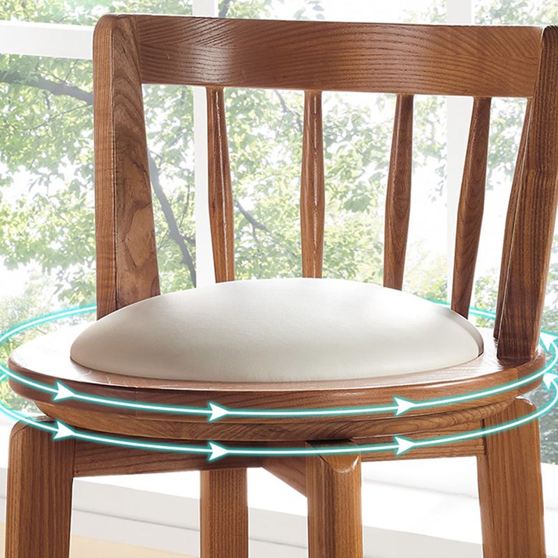 Modern Style Bar Stool Solid Wood Backrest Bar Stools with Swivel