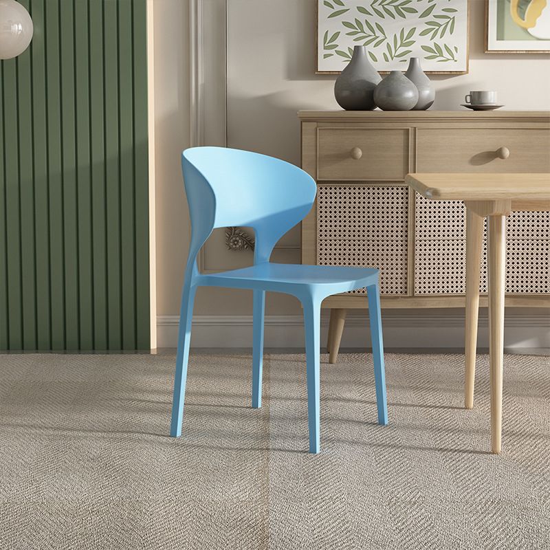 Dining Room Plastic Side Chair Kitchen Armless Dining Chairs