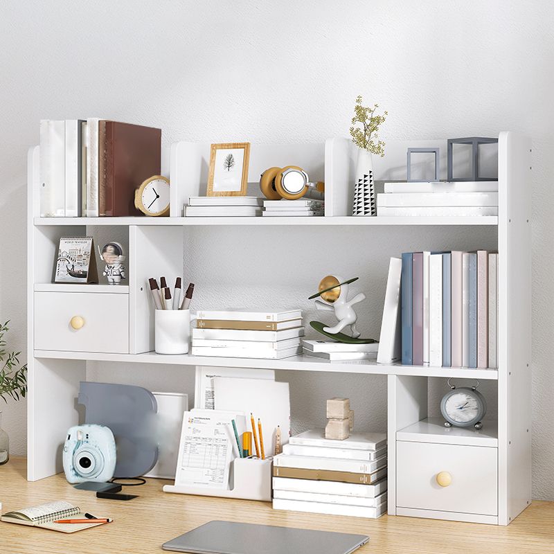 Modern Style Bookshelf Open Back Wood Bookcase for Home Office