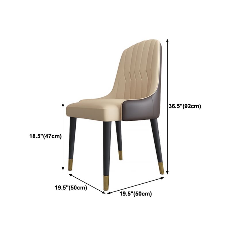 Luxury 1/2/5/7 Pieces Rectangle Dining Set Marble Dining Table with Leather Chairs