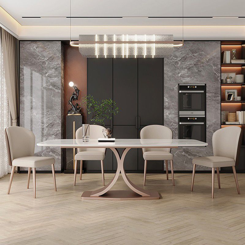 Modern Sintered Stone Dining Set 1/4/5/7 Pieces Rectangular Dining Table Set