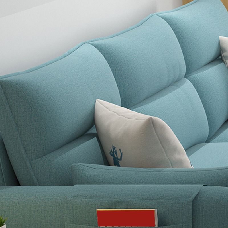 Nordic Living Room with Storage Square Arm Cushions Sofa Chaise