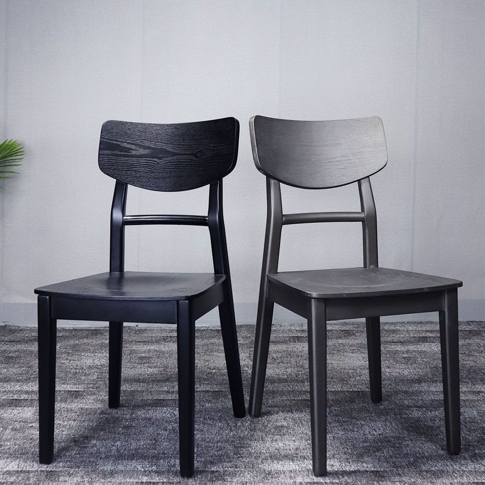 Sillas de cocina de madera contemporáneas con respaldo de escalera, silla lateral de comedor